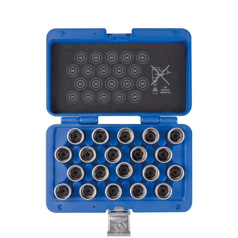 KING TONY Набор насадок для монтажа/демонтажа секреток колес BMW, 20 предметов 9BW0220