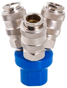 Быстросъем Pegas автомат тройник 3302