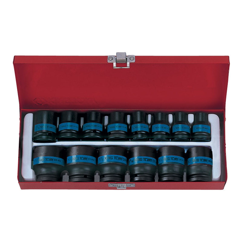 KINGTONY Комплект ударных стандартных торцевых головок  6гр 10-27ММ 14 предметов 1/2"  4414MP