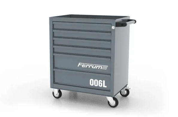 Тележка инструментальная с 6 ящиками, серый металлик  02.006L-9007
