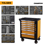 TOLSEN Набор инструментов "CHAMPION" в черной тележке, 239 предметов TT85416